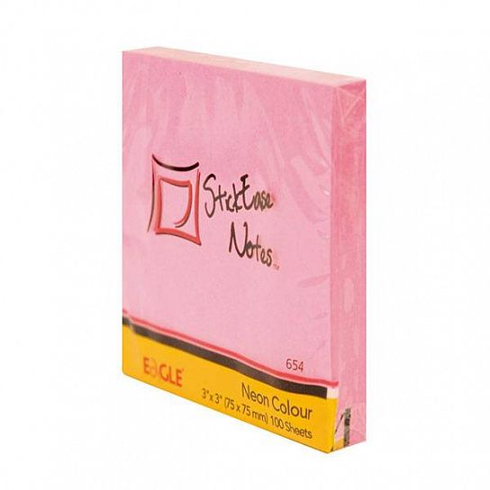 Блок самоклеящийся EAGLE 75х75 мм 100 листов, розовый пастель