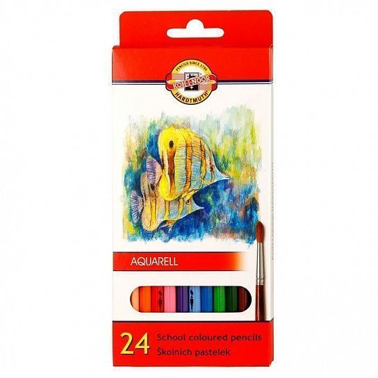 Набор акварельных карандашей Koh-I-Noor FISH 3718 24 цвета