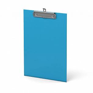 Планшет ErichKrause NEON А4 с зажимом, ламинированный картон, голубой