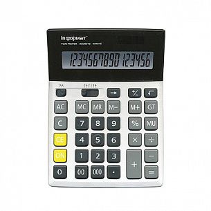 Калькулятор inФОРМАТ KN01-16 16-разрядный бухгалтерский серый