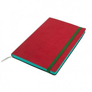 Бизнес-блокнот подарочный А5 128 листов GF Delight красный, ляссе, внутренний карман, отрывной уголок