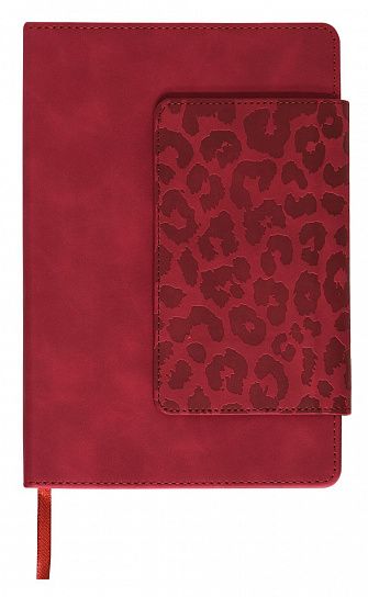 Ежедневник А5 недатированный INFORMAT TRENDY 96 л. бордовый, искусственная кожа, блинтовое тиснение, застежка с магнитным клапаном, с ляссе