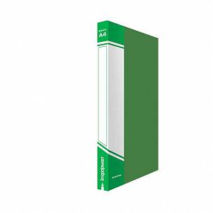 Папка-скоросшиватель inФОРМАТ А4, зеленая, пластик 700 мкм, карман для маркировки и внутренний