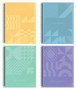 Тетрадь 48 л. А5+ клетка, на гребне, офсет Schoolformat АБСТРАКТНОЕ МЫШЛЕНИЕ мелованный картон, ВД-лак