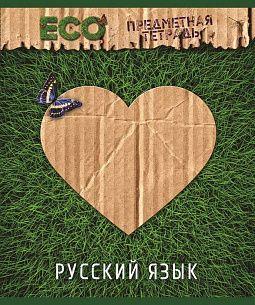 Тетрадь 48 л. А5 линия ЭКО Русский язык мелованный картон, конгрев, твин-лак