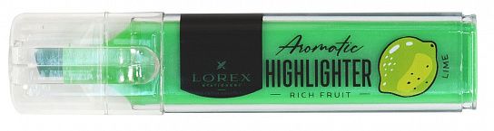 Маркер текстовый LOREX Aromatic RICH FRUIT.NEON 1—3,5 мм, зеленый, скошенный