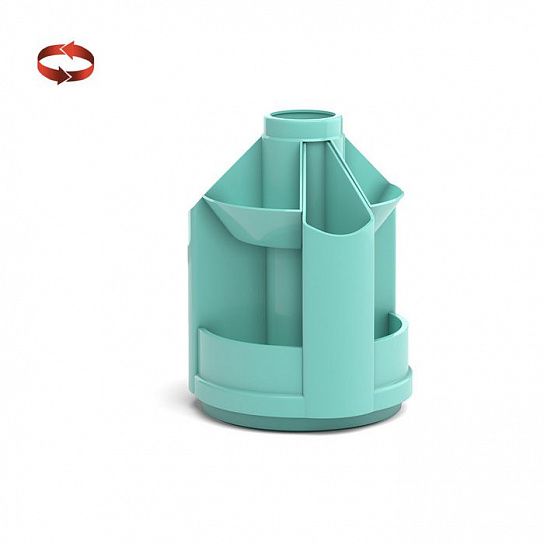 Подставка для канцтоваров ErichKrause MINI DESK PASTEL MINT вращающаяся мятный пластик