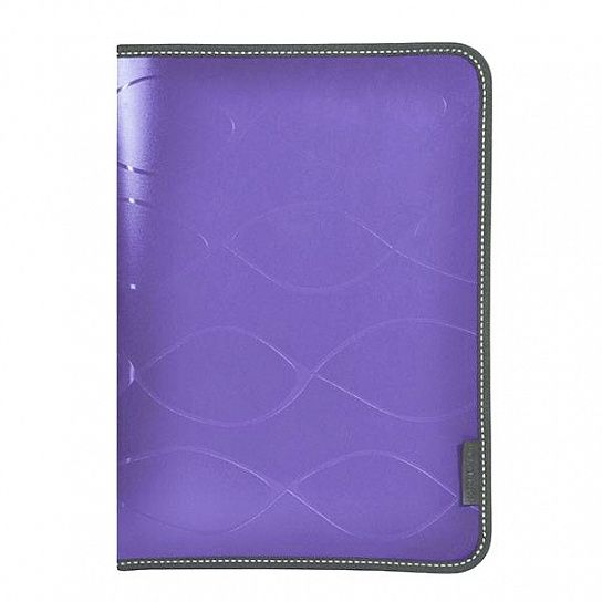 Папка на молнии INFORMAT SAFE А4, пластик 500 мкм, карман, фиолетовая