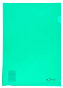 Папка-уголок INFORMAT А4, прозрачный пластик 180 мкм, зеленая