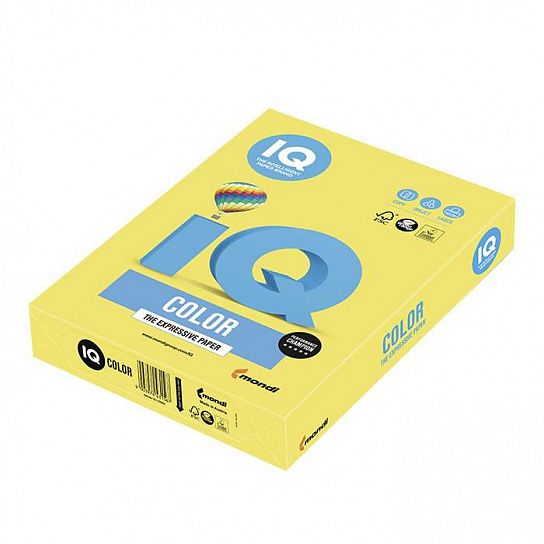Бумага цветная IQ COLOR канареечно-желтая (80 г/м2, А4, 500 л.)