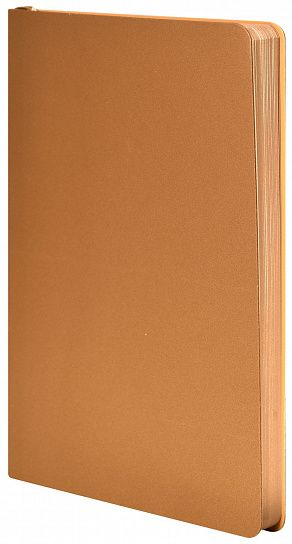 Ежедневник А5 недатированный LOREX PASTEL 128 л. бежевый, искусственная кожа, soft touch, блинтовое тиснение, с ляссе