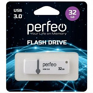 Флэш-память PERFEO C08 32 Гб USB 3.0 белый