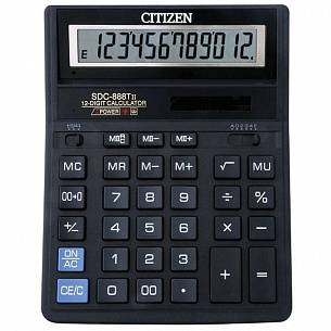 Калькулятор CITIZEN SDC-888 T, настольный бухгалтерский, 12-разрядный, черный