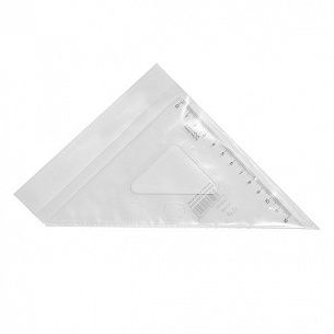 Треугольник, 45 градусов, 14,1 см, пластик, прозрачный