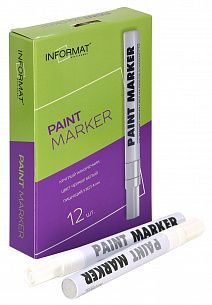 Маркер-краска лаковый INFORMAT PAINT PROFESSIONAL 4 мм, белый, круглый