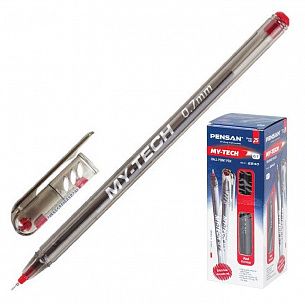 Ручка масляная PENSAN MY-TECH красный 0,7 мм