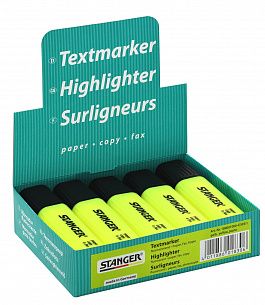 Маркер текстовый Stanger Textmarker Classic 1—5 мм, желтый, скошенный