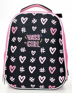 Рюкзак Schoolformat Yes girl, модель ERGONOMIC+, жесткий каркас, двухсекционный, 38х30х18 см, 19,8 л, для девочек