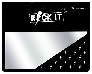 Папка для тетрадей 1 отделение А5 Schoolformat ROCK IT черная, клапан на липучке, пластик, универсальная