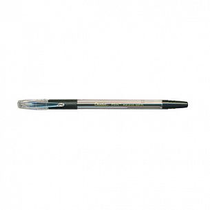 Ручка шариковая TKO BK410 1 мм черная резиновый грип