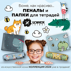 Боже, как красиво … Пеналы и Папки для тетрадей из искусственной кожи LOREX KIDS новой коллекции 2024 года уже в продаже!