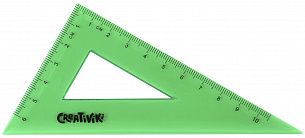 Треугольник 30 гр 10 см пластиковый тонированный зеленый