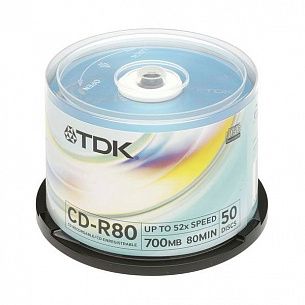 CD-R 700Mb TDK 52x 50шт туба