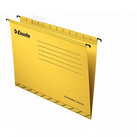 Папка подвесная ESSELTE PENDAFLEX FOOLSCAP картон 220 г/м2 желтая