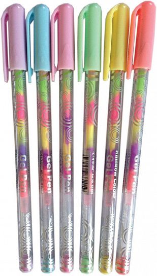 Ручка гелевая RAINBOW 0,8 мм цветные чернила