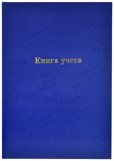 Книга учета INFORMAT А4 192 листа в клетку, офсет 60 г/м2, бумвинил, вертикальная, синяя