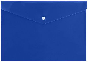 Пластиковый конверт INFORMAT А4, на кнопке, непрозрачный 150 мкм, синий