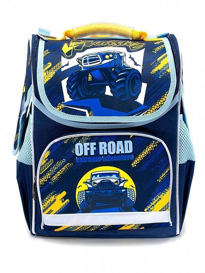 Рюкзак Schoolformat Monster truck, модель BASIC, жесткий каркас, односекционный, 38х28х16 см, 15 л, для мальчиков
