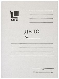 Папка скоросшиватель ДЕЛО LITE А4, белый, немелованный картон, 280 г/м2