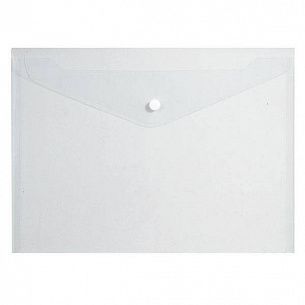 Пластиковый конверт INFORMAT А4, на кнопке, прозрачный 180 мкм