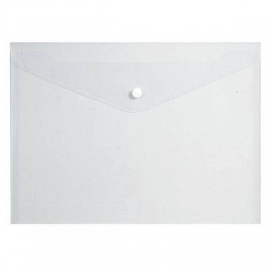 Пластиковый конверт INFORMAT А4, на кнопке, прозрачный 180 мкм