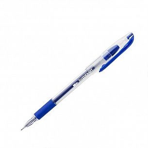 Ручка гелевая  inФОРМАТ Crystal+ 0,50 мм резиновый грип, синяя