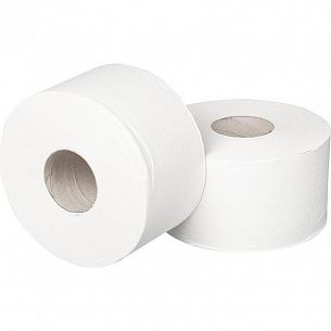 Туалетная бумага ТЕРЕС СТАНДАРТ MINI, 1-слойная, без перфорации, рулон 200 м, целлюлоза, белая
