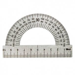 Транспортир 180° 10 см, сталь