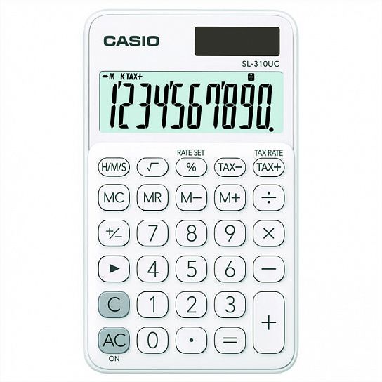 Калькулятор CASIO SL-310UC-WE 8 разр. школьный белый