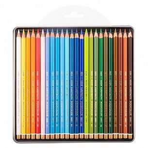 Набор цветных карандашей POLYCOLOR LANDSCAPE 3824 24 цв. металл. коробка