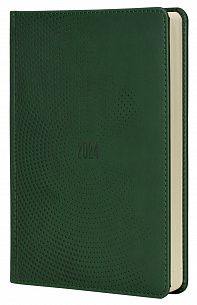 Ежедневник А5 датированный 2024г INFORMAT БИЗНЕС 176 листов зеленый, твердая обложка с тиснением, с закладкой-ляссе