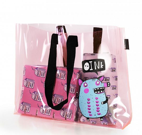 Шоппер LOREX CLEAR OINK! 45х30х6 см с принтом