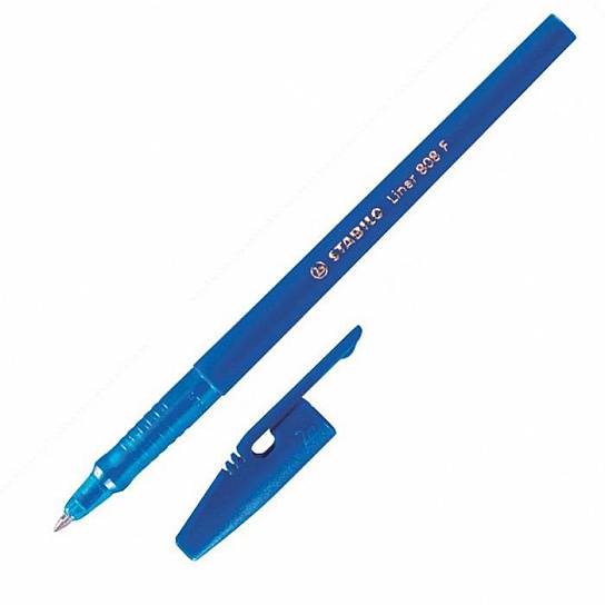 Ручка шариковая STABILO Liner 808 0,38 мм синяя