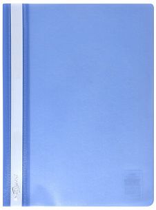 Папка-скоросшиватель INFORMAT А4, голубая, пластик 150 мкм, карман для маркировки