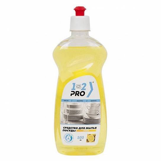 Средство для мытья посуды 1-2-Pro Лимон 500 мл