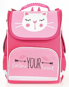 Рюкзак Schoolformat Little kitten, модель BASIC, жесткий каркас, односекционный, 38х28х16 см, 17 л, для девочек