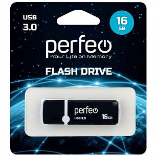 Флэш-память PERFEO C08 16 Гб USB 3.0 черный