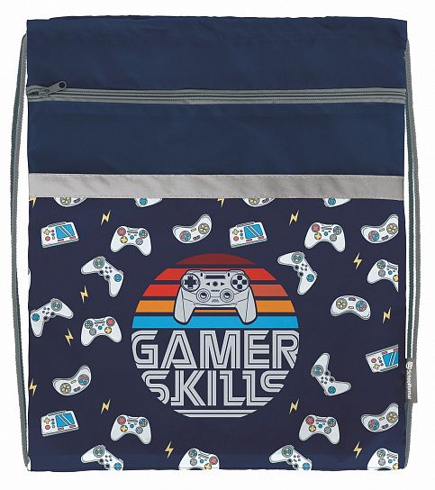 Мешок для обуви Schoolformat GAMERS 42х34 см, с карманом, для мальчиков