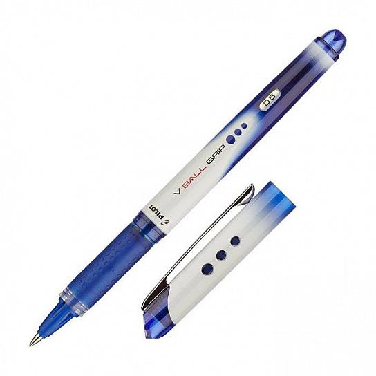 Ручка-роллер V-BALL GRIP 0,3 мм синяя резиновый грип