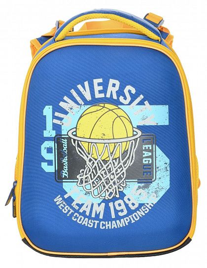 Рюкзак Schoolformat Basketball, модель ERGONOMIC 2А4M, жесткий каркас, двухсекционный, 35х26х16 см, 14 л, для мальчиков